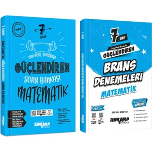 Ankara Yayıncılık 7. Sınıf Matematik Güçlendiren Soru Bankası Ve Deneme Seti 2 Kitap