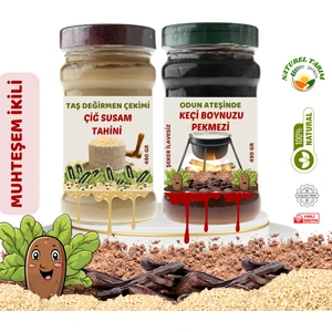 Keçi Boynuzu Pekmezi & Çiğ Susam Tahini 2 Li Paket