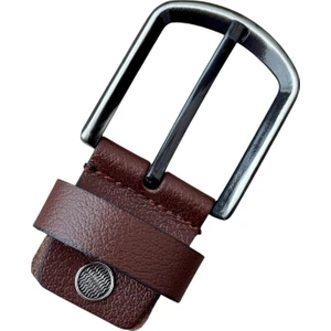 Yedek Kemer Tokası Vidalı Hakiki Deri Kahverengi