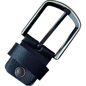 Yedek Kemer Tokası Vidalı Hakiki Deri Siyah