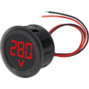 4-100V Dc Voltmetre Yuvarlak  Panel Tip Montajlanabilir Dijital Kırmızı Renk LED Gösterge Ekran Elektrik Voltaj Izleme Ölçer