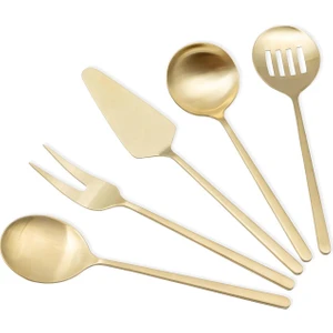 The Mia Giallo Servis Seti Şampanya Gold 5 Parça