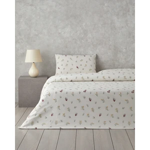 English Home Delicate Spring Kolay Ütülenir Tek Kişilik Nevresim Takımı 160 x 220  cm  Yeşil – Kırmızı
