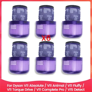 Dyson V11 Absolute V11 Animal V11 Fluffy V11 Torque Drive V11 Complete Pro V15 Detect Elektrikli Süpürgeler Için 6 Adet Filtre (Yurt Dışından)
