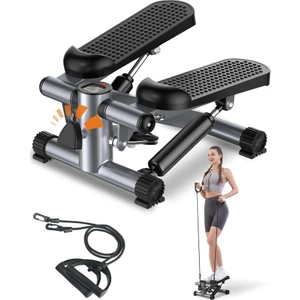 Direnç Lastikli Mini Stepper Egzersiz Aleti -Kaymaz Pedallı Kardiyo Cihazı
