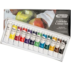 | Guaj Boya Seti 12ML Tüp x 12 Renk – Yoğun Pigmentli, Koyulaşmaz