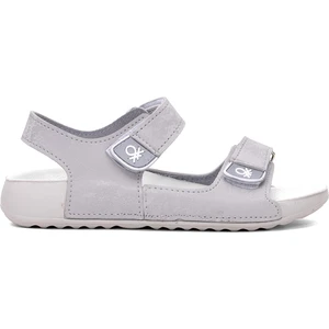 BN-1419 Filet Erkek Çocuk Düz Sandalet Gri