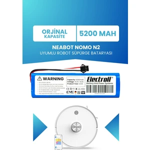 Neabot Nomo N2 Batarya (ORJİNAL KAPASİTE) 5200mah Pil Akıllı Robot Süpürge Batarya Değişimi