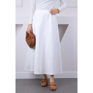 İmaj Butik Ekru Bel Lastikli Scuba Puf Etek