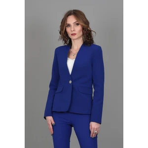 Tek Düğmeli Klasik Ceket-Saks