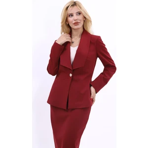 Amerikan Yaka Klasik Ceket-Bordo