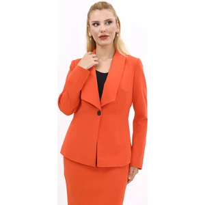 Amerikan Yaka Klasik Ceket-Turuncu