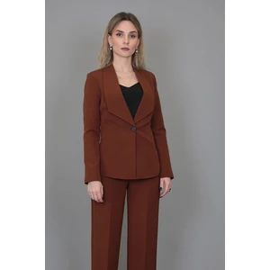 Amerikan Yaka Klasik Ceket-Kestane