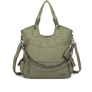 Yıkama Deri Omuz Kadın Çantası 21-K Barcelona 1582-6