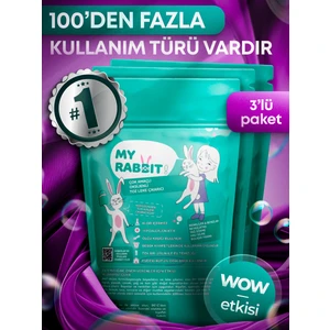 My Rabbit 3 Adet Çok Amaçlı Oksijenli Toz Leke Çıkarıcı ve Beyazlatıcı 3 x 800 gr