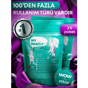 My Rabbit 2 Adet Çok Amaçlı Oksijenli Toz Leke Çıkarıcı ve Beyazlatıcı 2 x 800 gr
