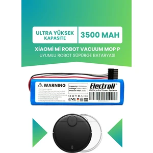 Xiaomi Mi Robot Vacuum Mop P Uyumlu Batarya (Ultra Yüksek Kapasite) 3500MAH Robot Model: STYTJ02YM