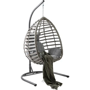 Capri Swing Gümbet Tekli Rattan Bahçe Salıncağı |  Balkon Salıncağı