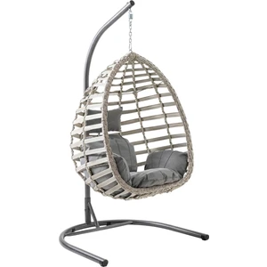 Capri Swing Gümbet Tekli Rattan Bahçe Salıncağı |  Balkon Salıncağı