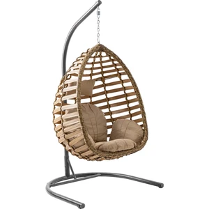 Capri Swing Gümbet Tekli Rattan Bahçe Salıncağı |  Balkon Salıncağı