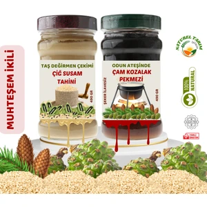 Kozalak Pekmezi & Çiğ Susam Tahini 2 Li Paket