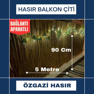 90 cm x 5 Metre Kamış Hasır Bahçe Çiti Gölgelik Balkon Çiti Dekorasyon
