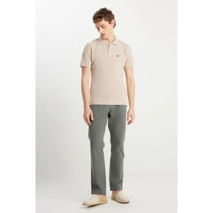 Texas Straight Fit Düz Kesim Normal Bel Pamuklu Esnek Yeşil Pantolon