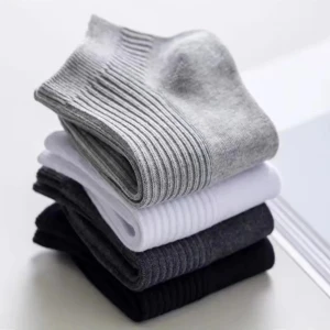 8 Çift Pamuklu Derbili Patik Çorap - 4 Farklı Renk - Gündelik Giyim