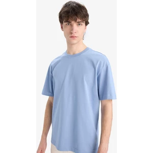 Oversize Geniş Kalıp Bisiklet Yaka Kısa Kollu Tişört E6885AXNS