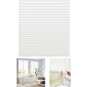 Schottis Katlamalı Stor Perde 90 x 190 cm  Gün Işığını Filtreler Şeffaf Kumaş Beyaz KD088