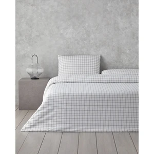 Simple Checks Kolay Ütülenir Tek Kişilik Nevresim Takımı 160 x 220  cm  Gri