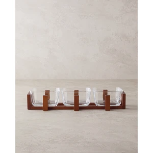 Blenda Cam-Bambu 4 Parça Sunumluk 10X5 cm Şeffaf