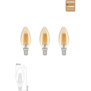 Rustik LED Ampul 6W E14 2500K Gün Işığı Erd-34