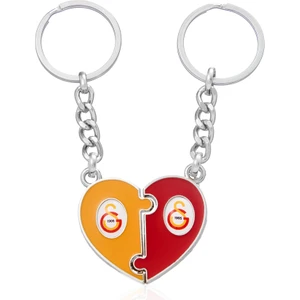 Çift Puzzle Lisanslı Metal Anahtarlık