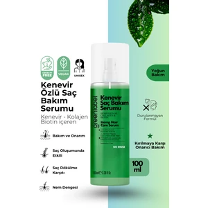Green Label Kenevir Yağı, Hidrolize Keratin Ve Kolajen İle Formüle Edilen Durulamasız Serum 100 ml
