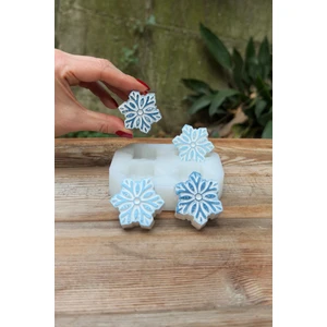 Rufus Concept Kar Tanesi Mini Dörtlü Silikon Mum Kalıbı