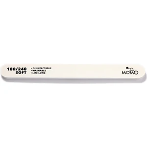Momo Professional Protez Tırnak Kağıt Törpü, 180/240 Düz Oval Beyaz Tırnak Törpüsü