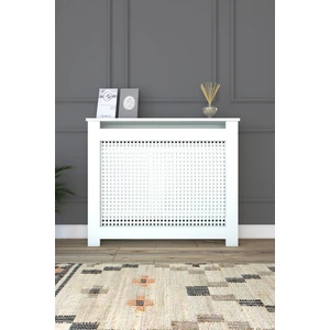 Kapaklı Kalorifer Petek Kapama 150  cm  (Iç Ölçüsü) Hazeran Desenli Mdf Mat Beyaz