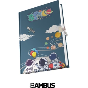 Kilitli Hatıra Günlük Anı Hediye Defteri Bambus Seri