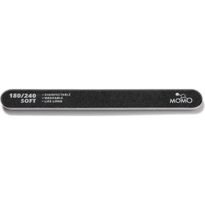 Momo Professional Protez Tırnak Kağıt Törpü, 180/240 Düz Oval Siyah Tırnak Törpüsü