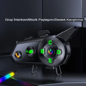 6 Kişi Eşleşmeli 2 Kişi Uyumlu Konuşmalı Motosiklet Intercom 500M Mesafeli Müzik Paylaşımlı