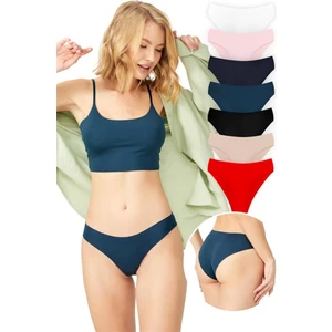 Basic Iz Yapmayan Lazer Kesim Kadın Bikini Külot 7'li Paket