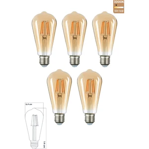 LED E27 ST64 Ampul 6W 2500K (Gün Işığı) Erd-81