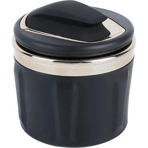 Araç Içi Mavi Işıklı Porselen Küllük Krom Renk Kapaklı Mavi Renk Işıklı Yanmaz Koku Geçirmez