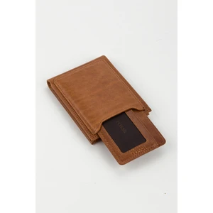 Kutulu  Deri Ekstra Kartlıklı Yatay Gri Crazy Erkek El Portföyü Cüzdan