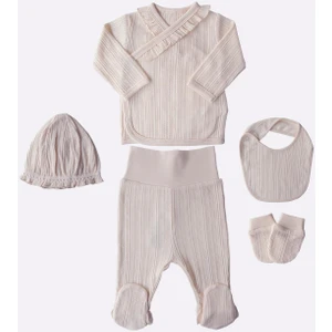 Organik Jaclin 5'li Zıbın Set Pembe