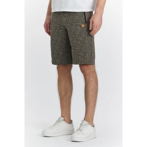 Erkek Polycotton Baskılı Şort Haki 6047-H