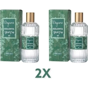 Cam Şişe Yeşil Çay Kolonya 200 ml + 200 ml