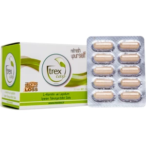 Trex Tea  Su ile Yutulan Trex Cap Detoks Form Kapsülü