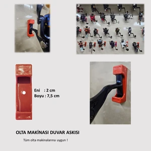 Aldos Sport Fishing Olta Makinesi Duvar Askısı, Aparatı, 5'li, Tüm Makinelere Uyumlu, Tek Vida Delikli